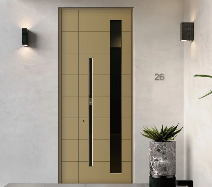ELMNT-001 — Linear glazing, aluminium entrance door