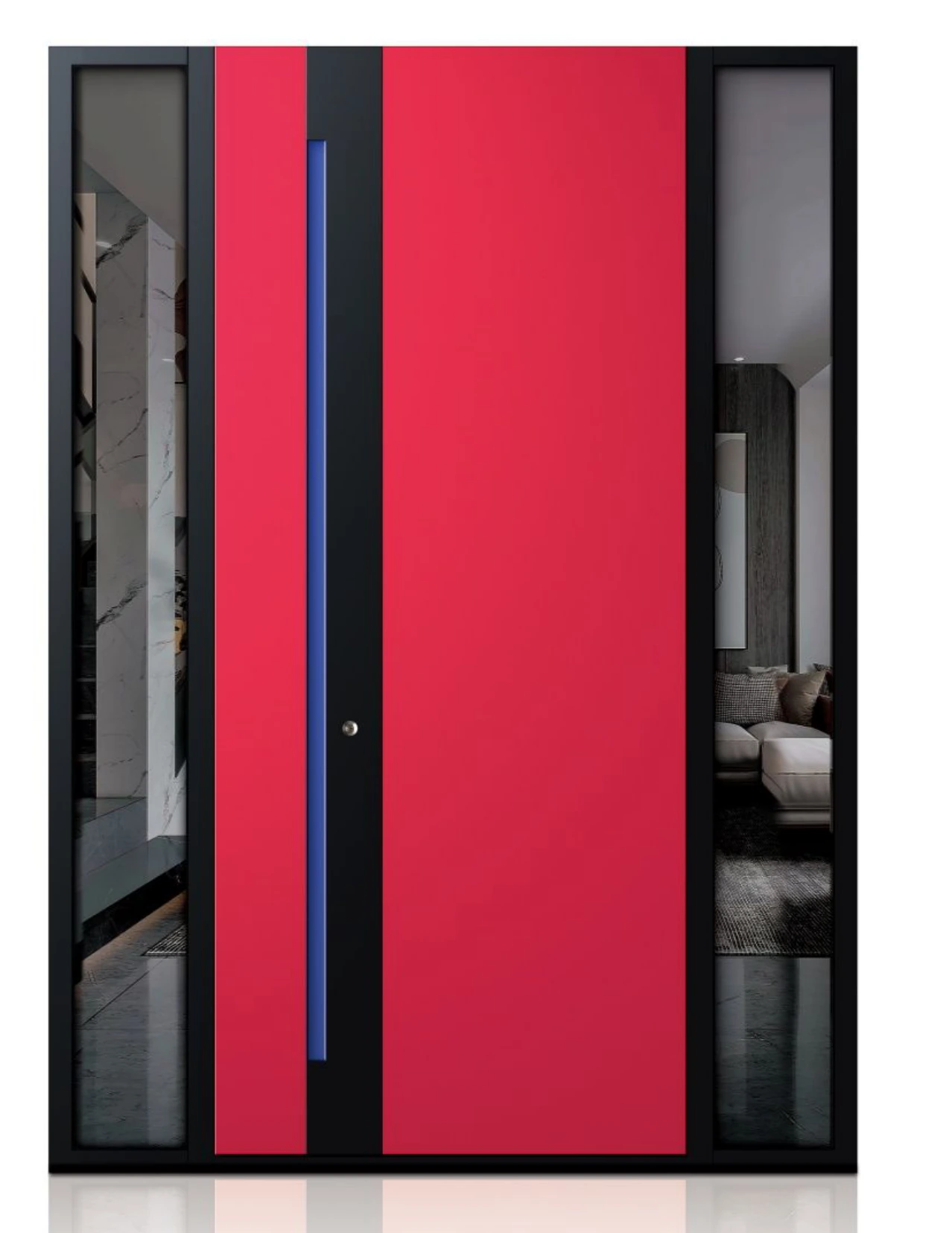 ELMNT-007 — Colour statement, aluminium entrance door