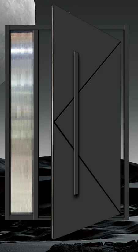 ELMNT-014 — Angular statement, aluminium entrance door