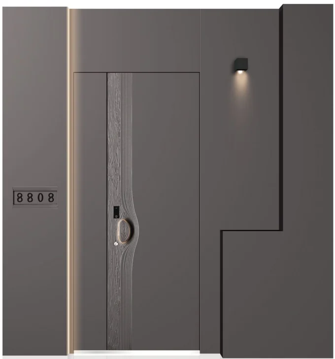 ELMNT-016 — Sculpted surround, aluminium entrance door