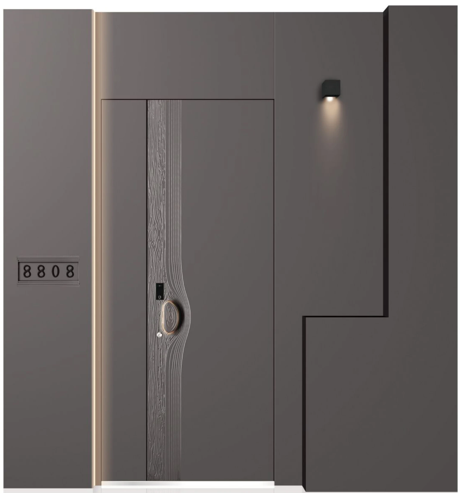 ELMNT-016 — Sculpted surround, aluminium entrance door