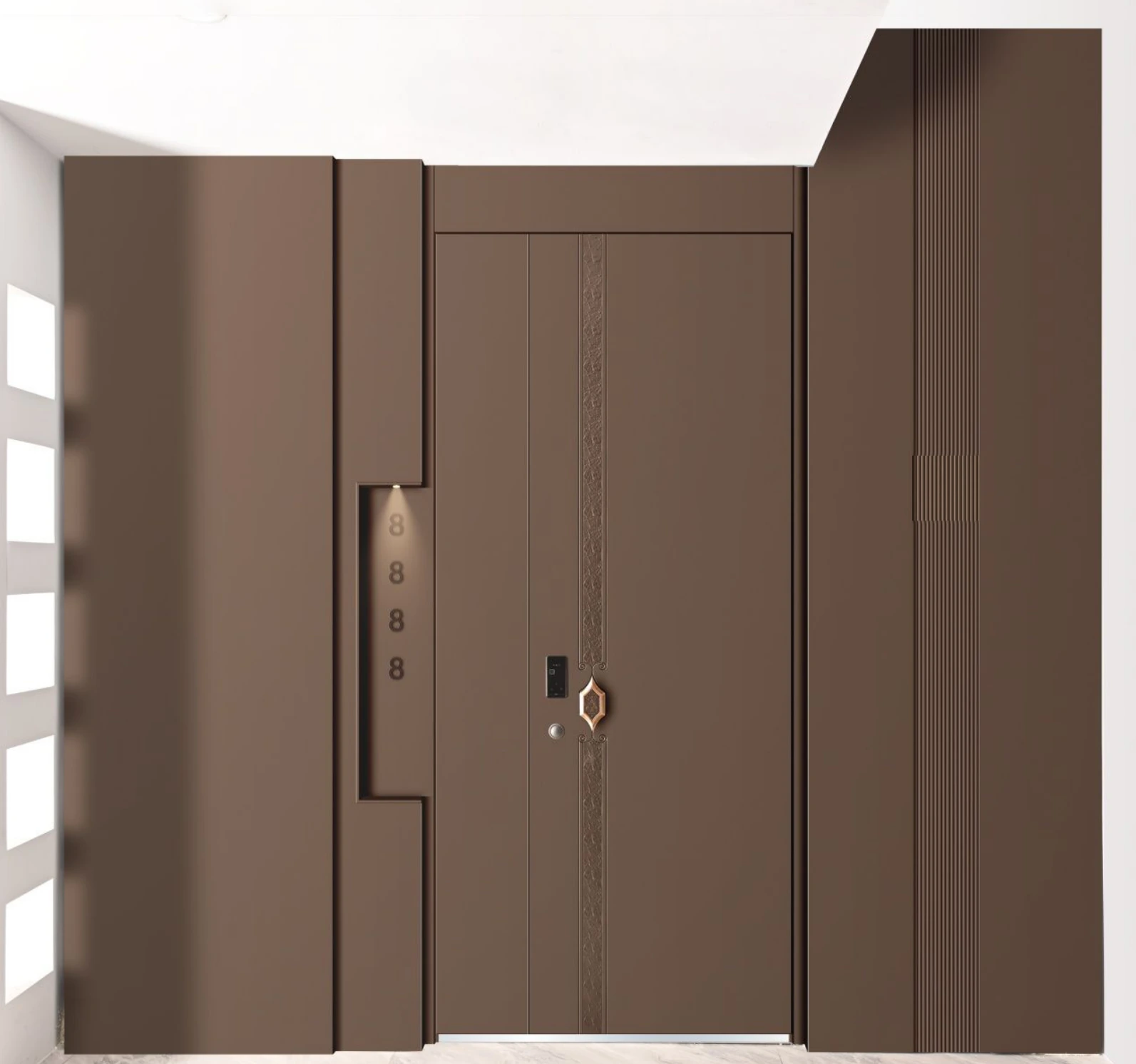 ELMNT-017 — Architectural surround, aluminium entrance door