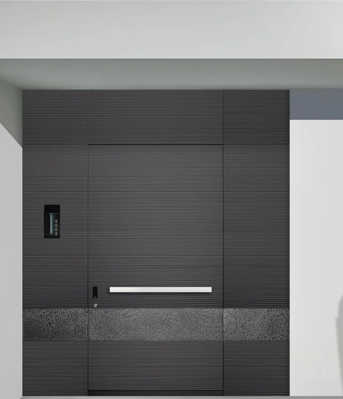 ELMNT-018 — Horizontal architecture, aluminium entrance door