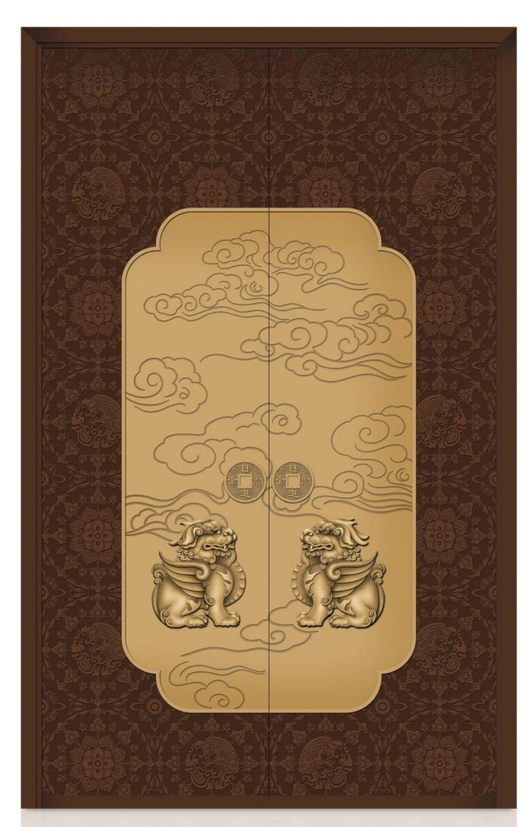 ELMNT-022 — Decorative crest, aluminium entrance door