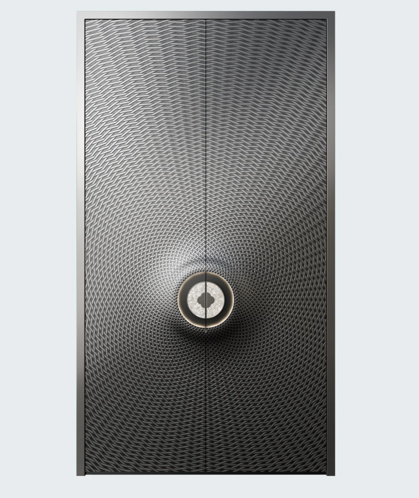 ELMNT-023 — Radiating relief, aluminium entrance door