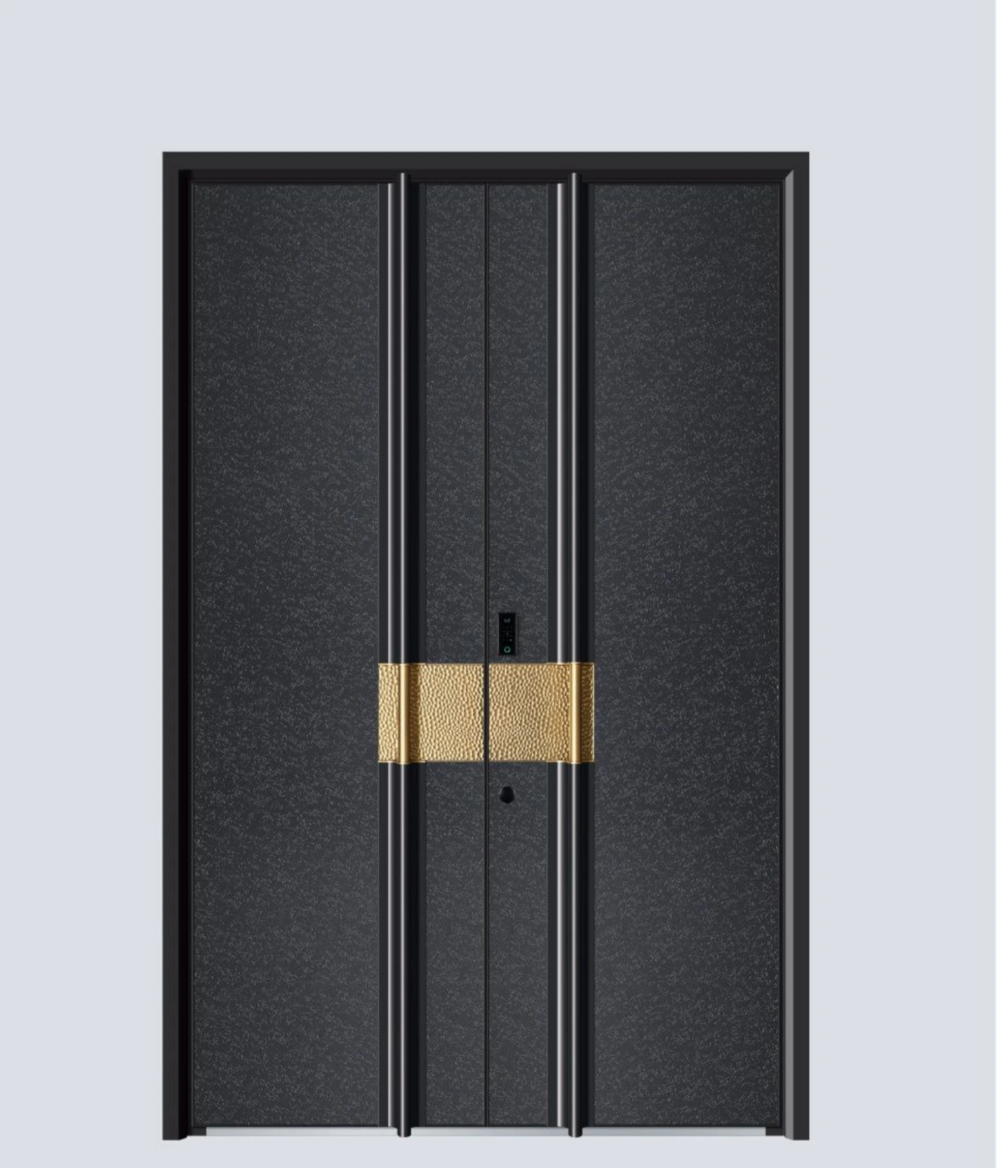 ELMNT-030 — Textured central band, aluminium entrance door