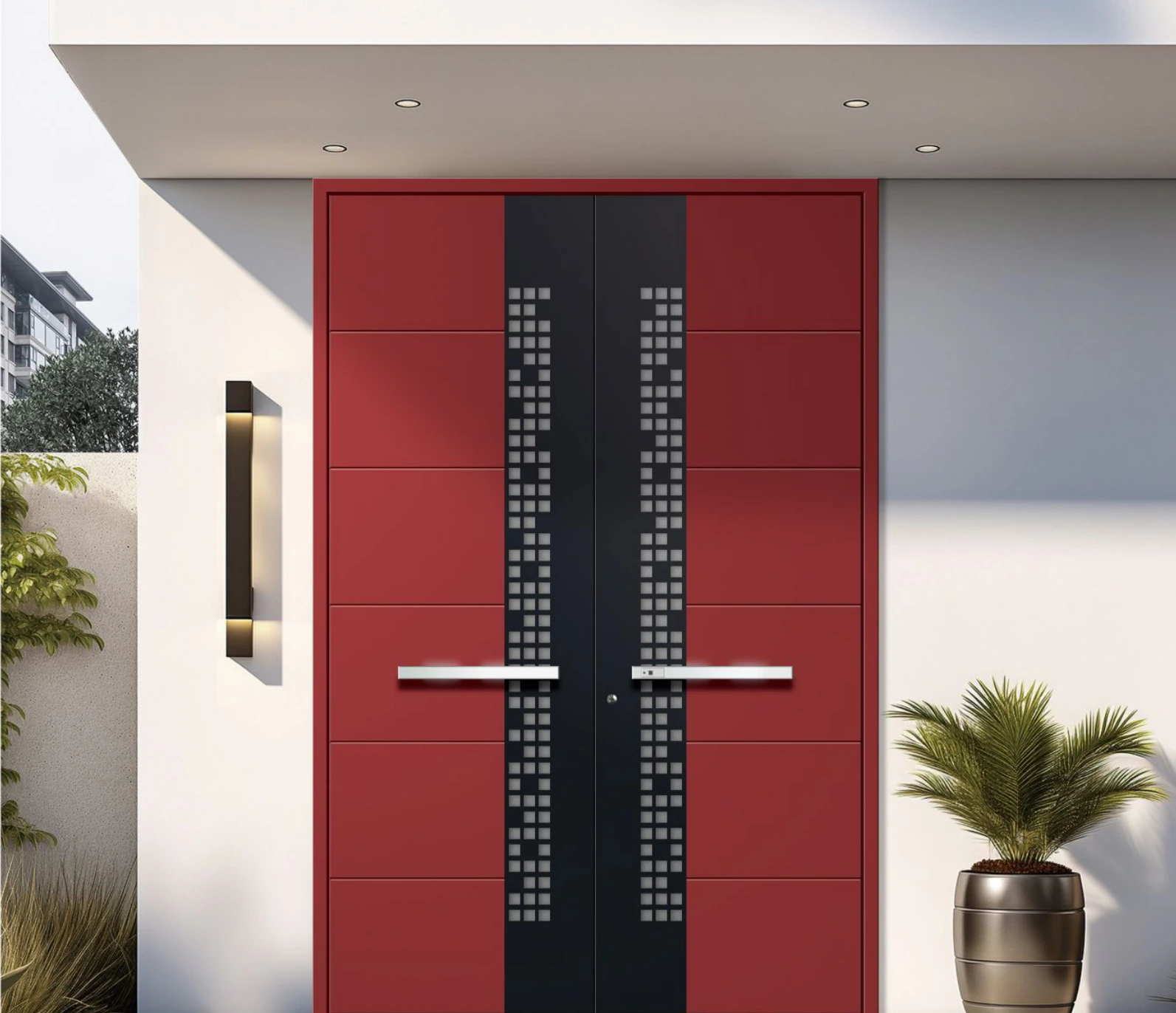ELMNT-031 — Colour + pattern, aluminium entrance door