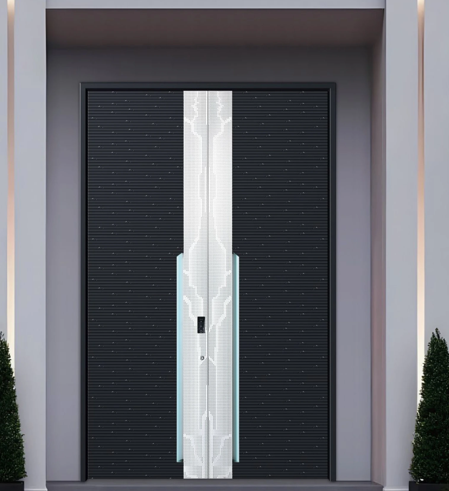 ELMNT-032 — Silver centreline, aluminium entrance door