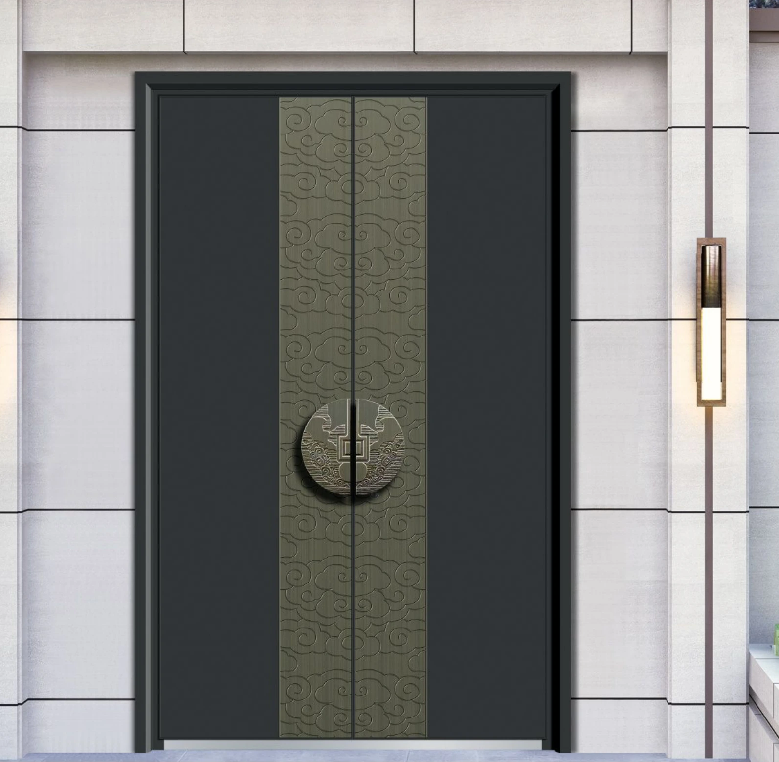 ELMNT-034 — Circular symmetry, aluminium entrance door