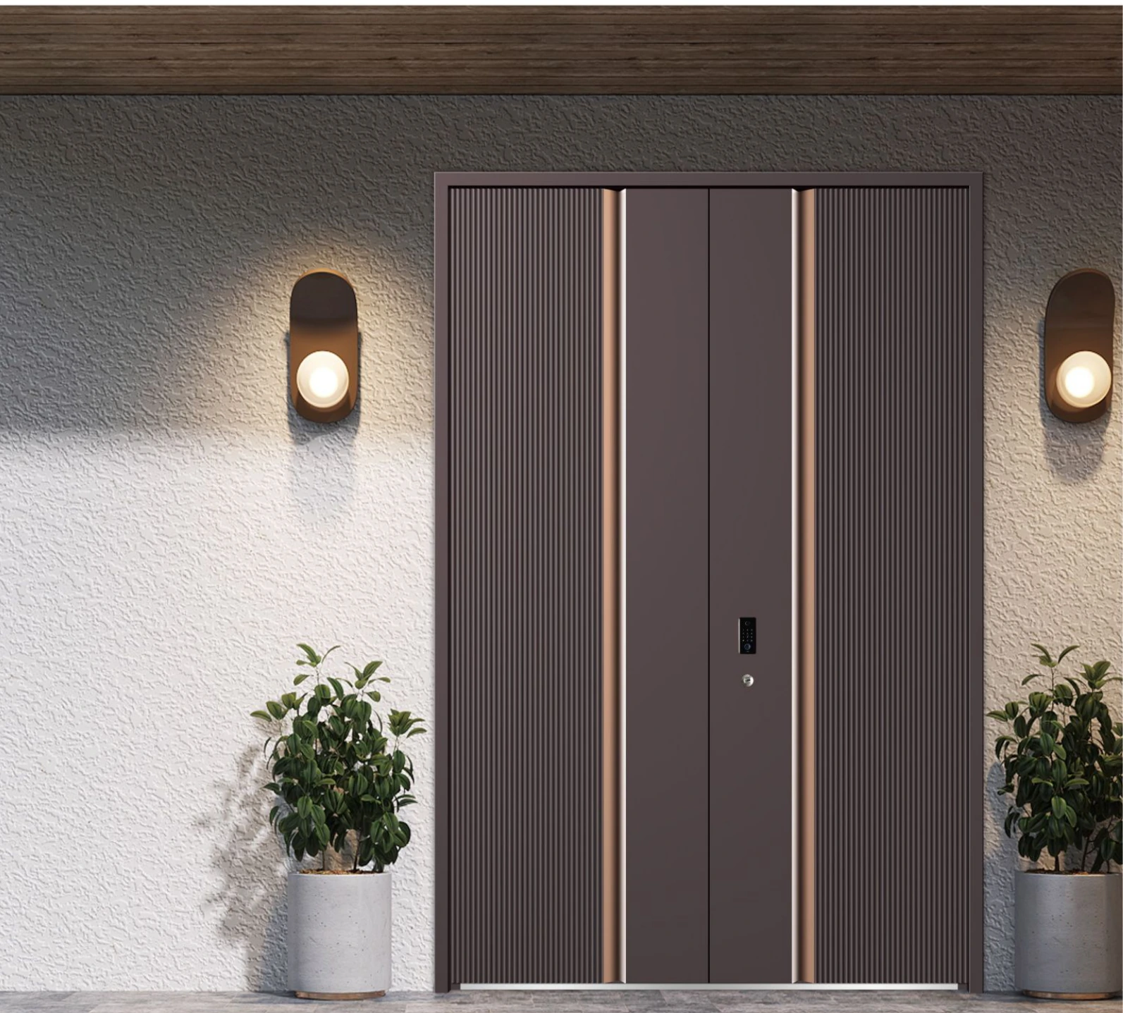 ELMNT-035 — Slim vertical accents, aluminium entrance door