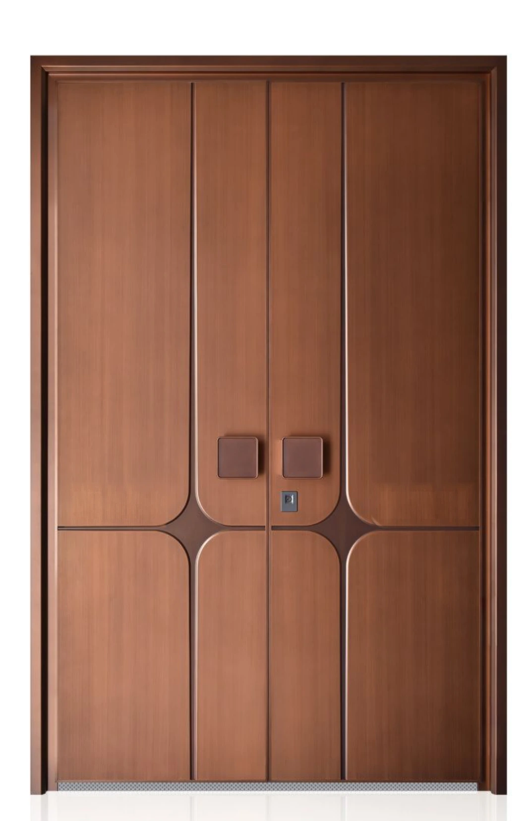 ELMNT-036 — Warm panelled design, aluminium entrance door