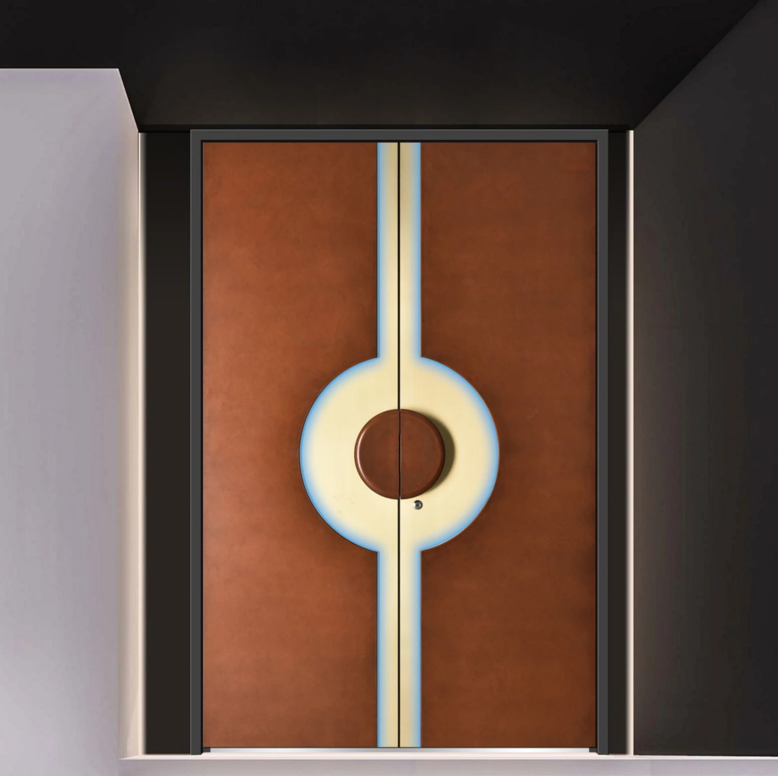 ELMNT-037 — Halo centrepiece, aluminium entrance door
