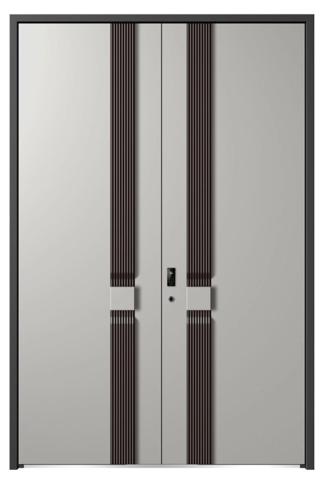 ELMNT-038 — Monochrome bands, aluminium entrance door