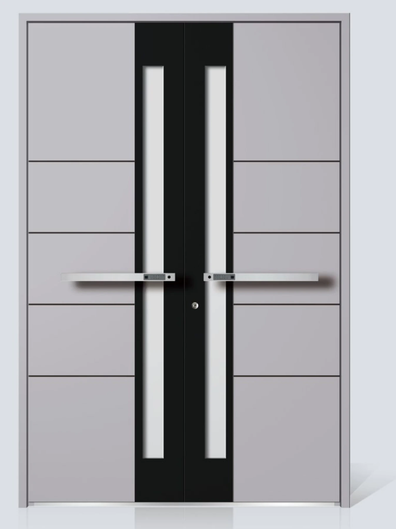 ELMNT-050 — Contrasting centreline, aluminium entrance door