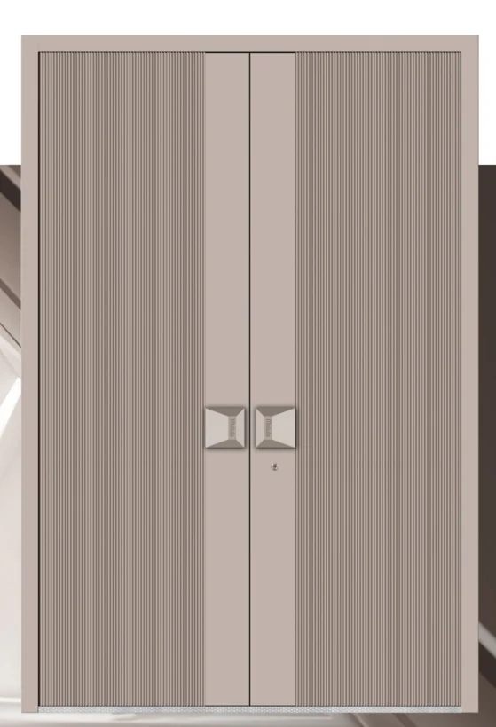 ELMNT-051 — Soft vertical geometry, aluminium entrance door