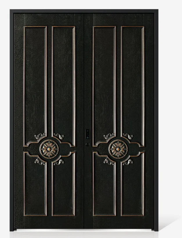 ELMNT-053 — Ornamental linework, aluminium entrance door