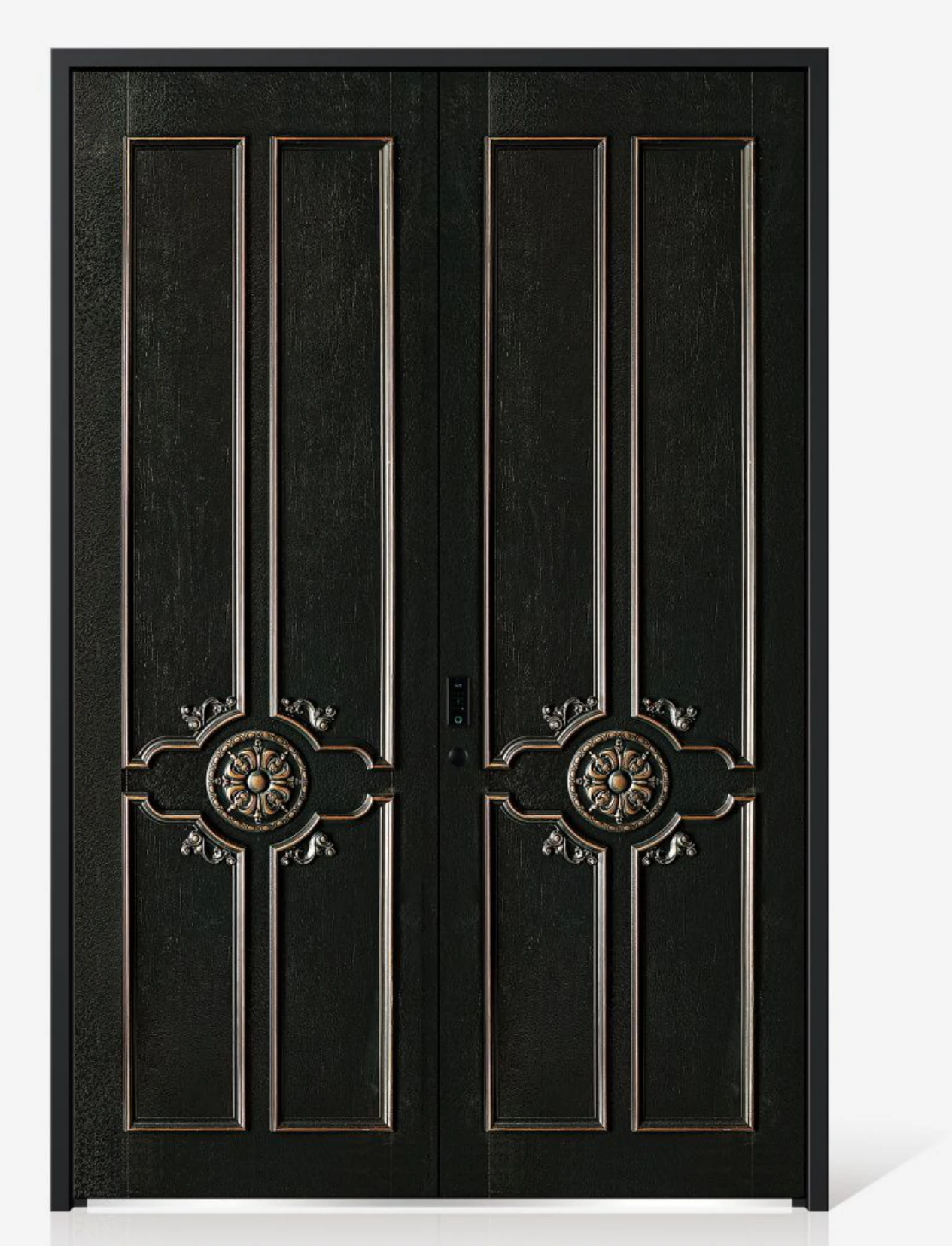 ELMNT-053 — Ornamental linework, aluminium entrance door