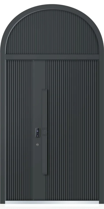 ELMNT-054 — Arched fluting, aluminium entrance door
