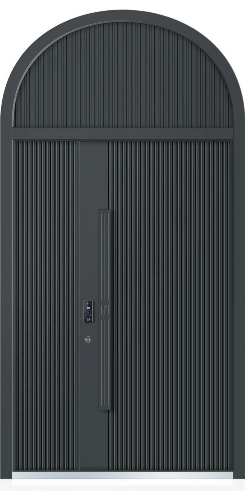 ELMNT-054 — Arched fluting, aluminium entrance door