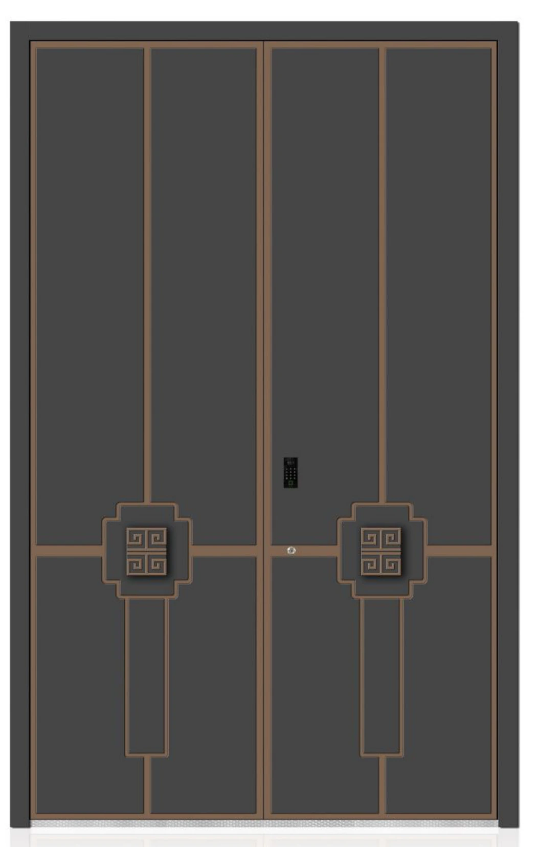 ELMNT-062 — Framed geometry, aluminium entrance door