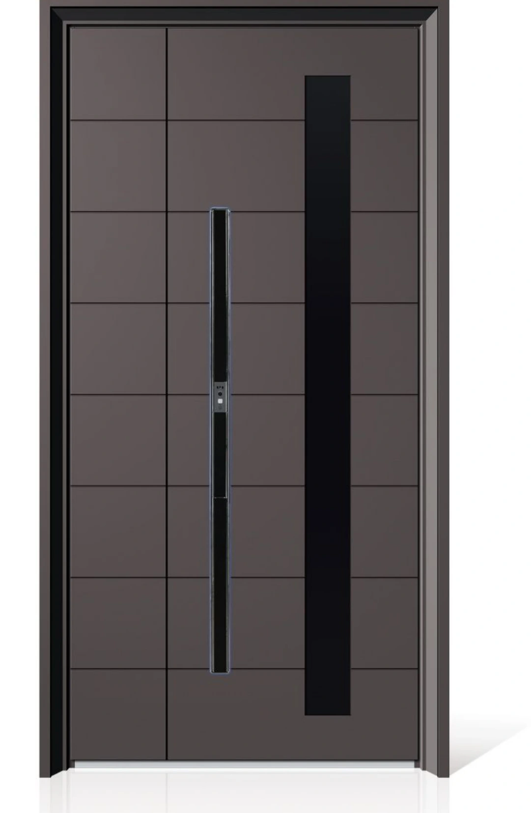 ELMNT-064 — Inset panel rhythm, aluminium entrance door