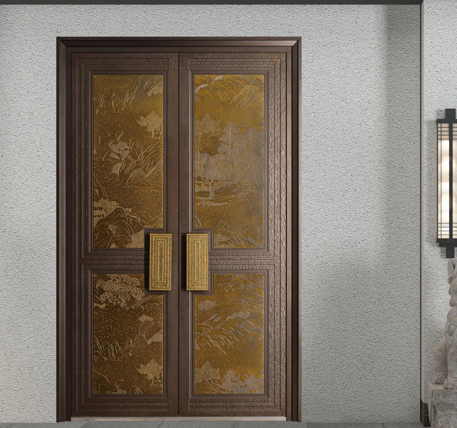 ELMNT-081 — Landscape relief, aluminium entrance door