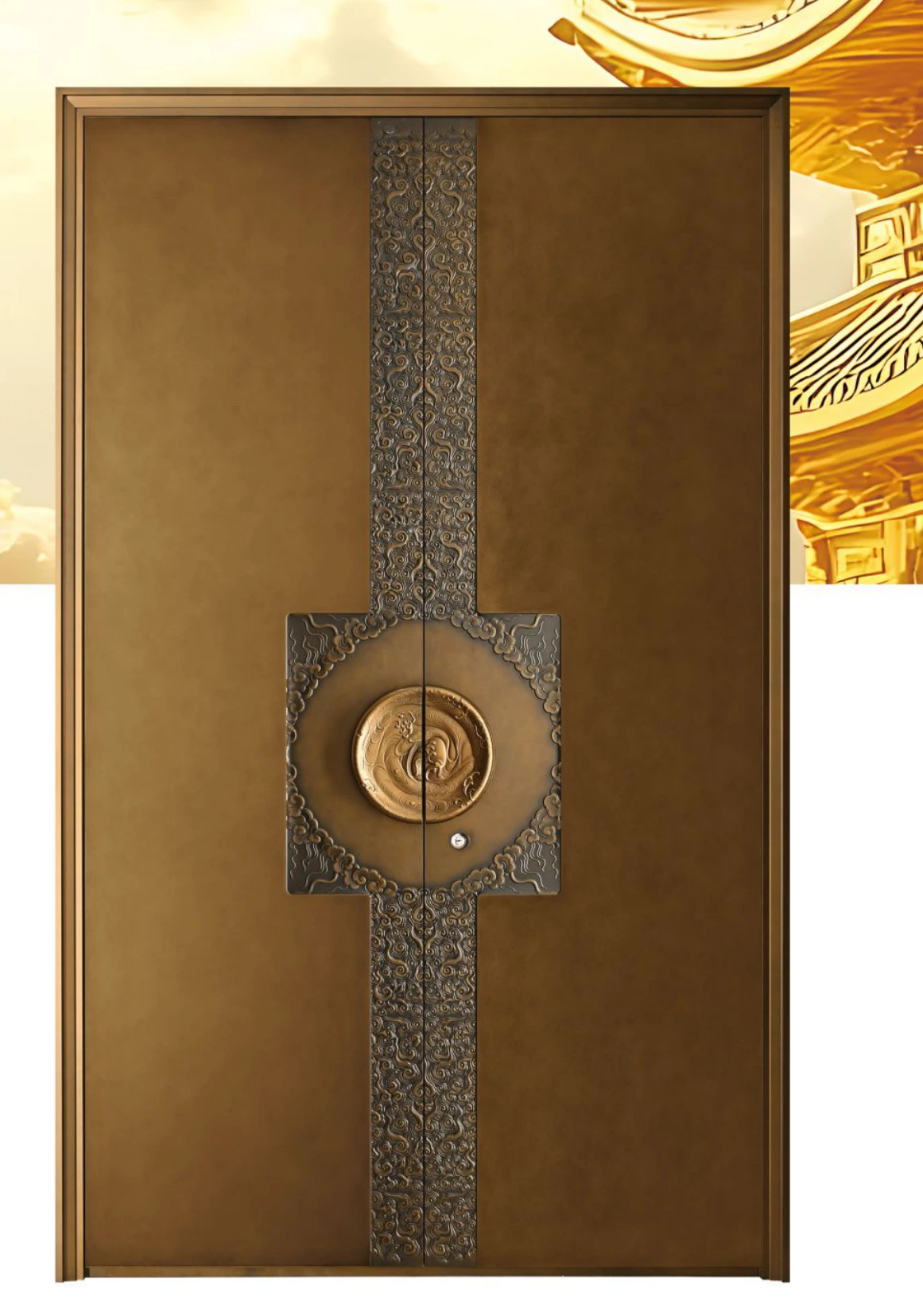 ELMNT-085 — Bronze centrepiece, aluminium entrance door