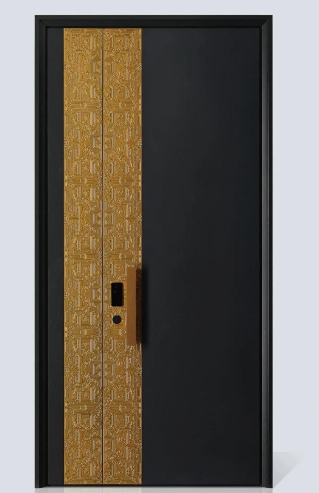 ELMNT-088 — Gold inset feature, aluminium entrance door