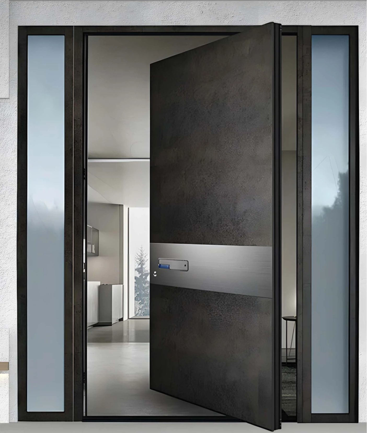 ELMNT-092 — Textured statement entrance, aluminium entrance door